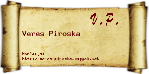 Veres Piroska névjegykártya