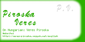 piroska veres business card